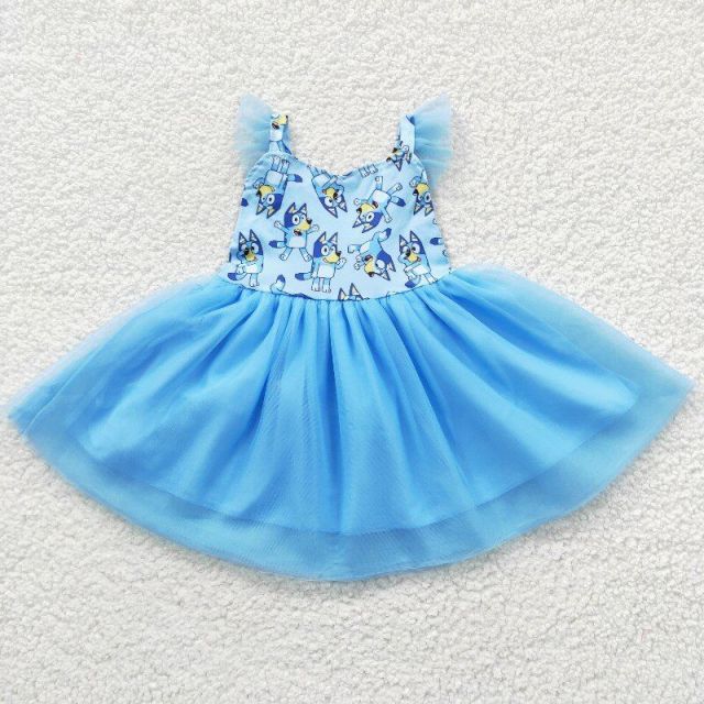 cartoon blue dog dress