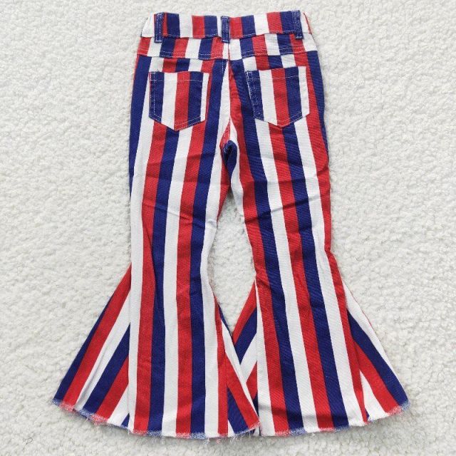 4th of July Striped Jeans for Girls
