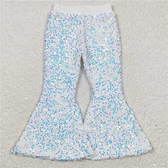 C16-20 Girls White Sequined Pants