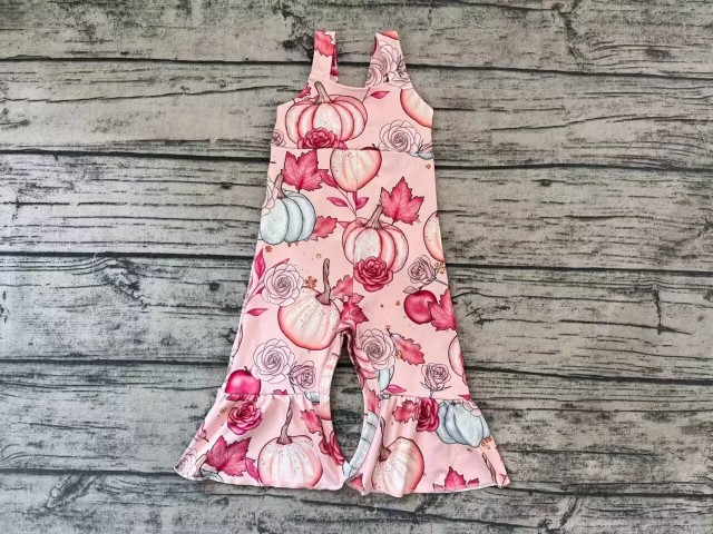 Pre-order girls summer clothes pink suspender jumpsuit