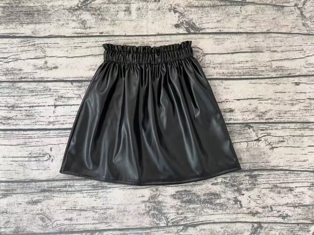Pre-order girls summer clothes black leather pants or skirts