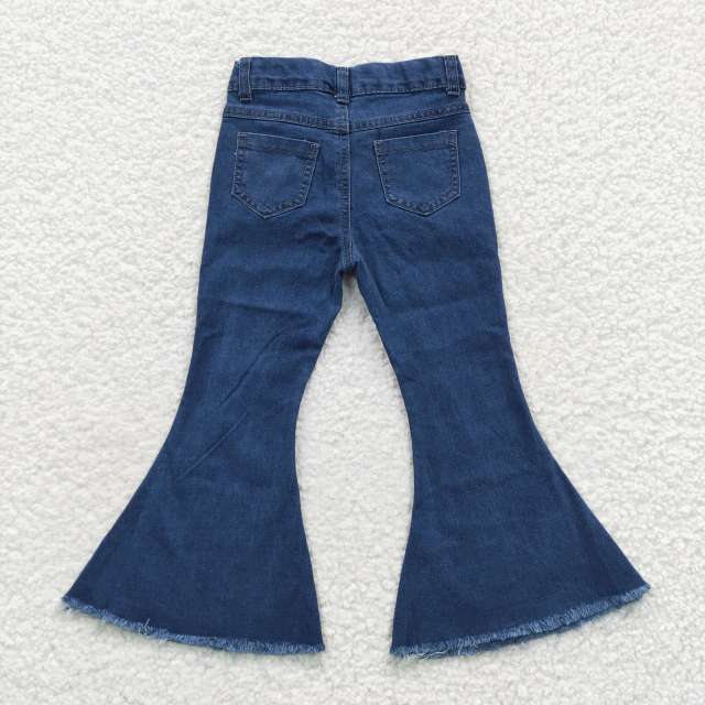 P0126 Geometric Pattern Blue Demin Jeans