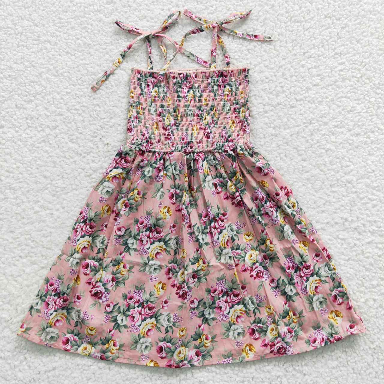 GSD0376 rose red flower pink elastic Dress