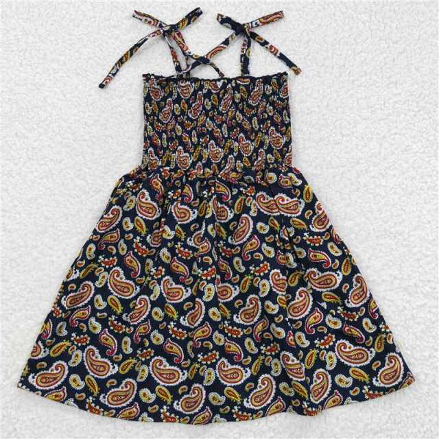 GSD0368 retro pattern black Elastic Dress