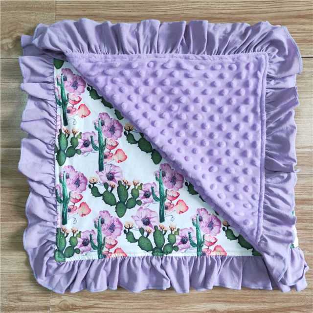 BL0002 purple catcus lace blanket