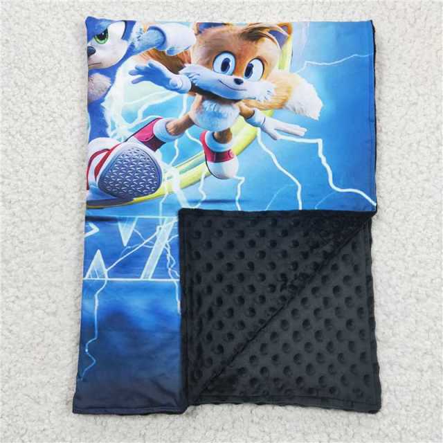 BL0037 SONIC animation villain blue blanket