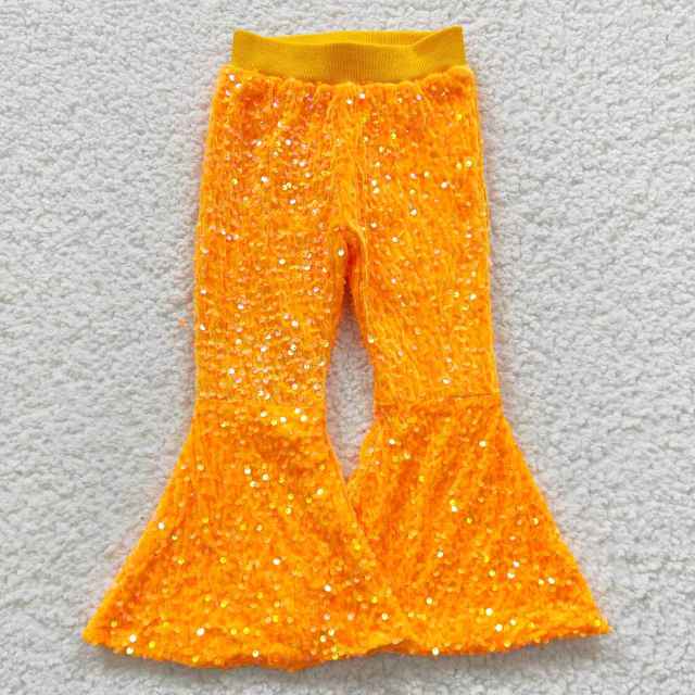P0148 Bright Orange Sequined Pants