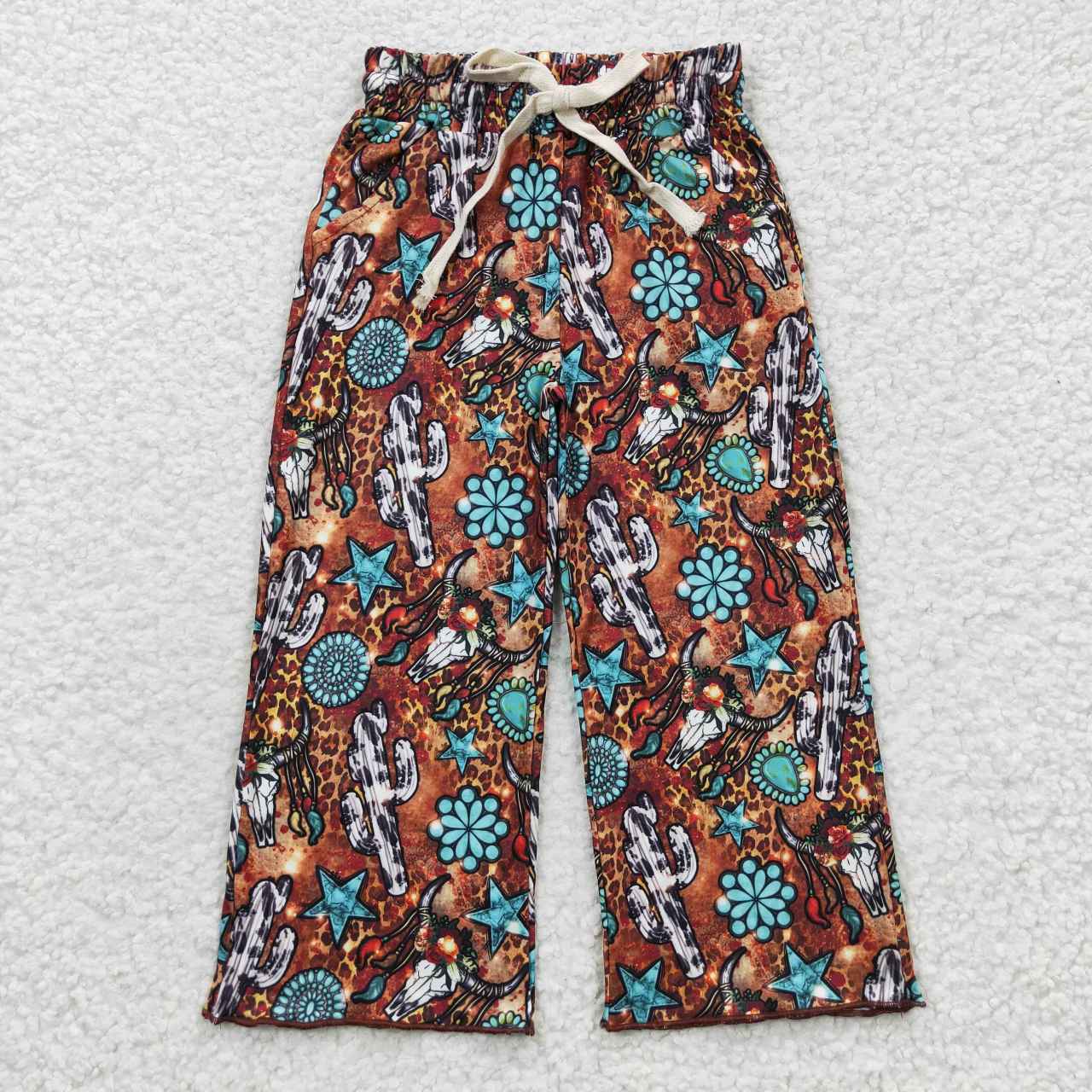 P0139 Alpine emerald leopard print trousers