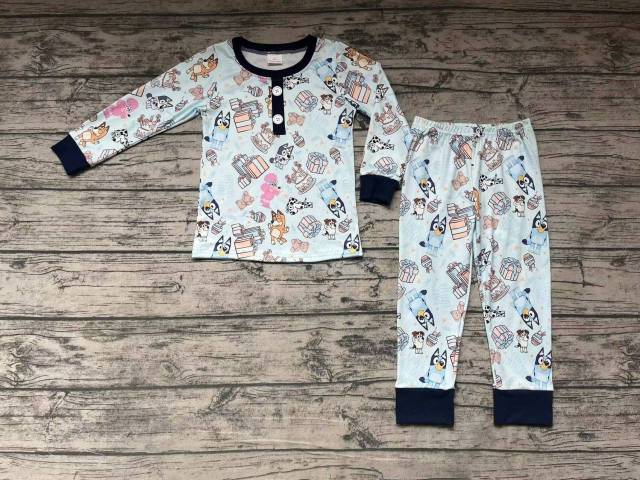 Pre-order boys summer clothes bluey long sleeve pants set