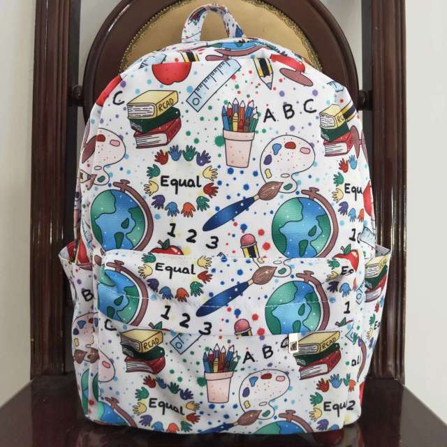 BA0072 Globe Apple White Backpack