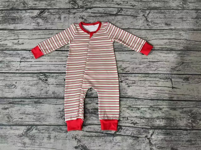 Pre-order boys summer clothes red stripe long sleeve jumpsuit