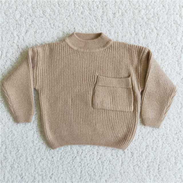 6 B13-40 Khaki Pocket Sweater