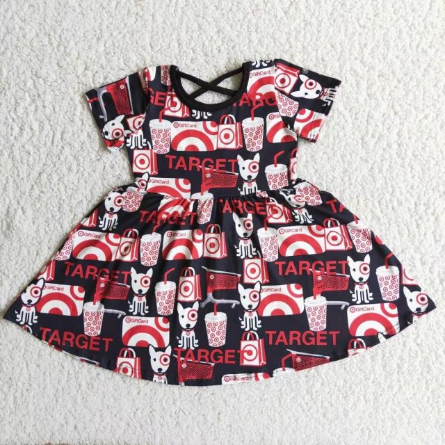 &quot; D6-15 Black and red TARGET dog short-sleeved dress&quot;