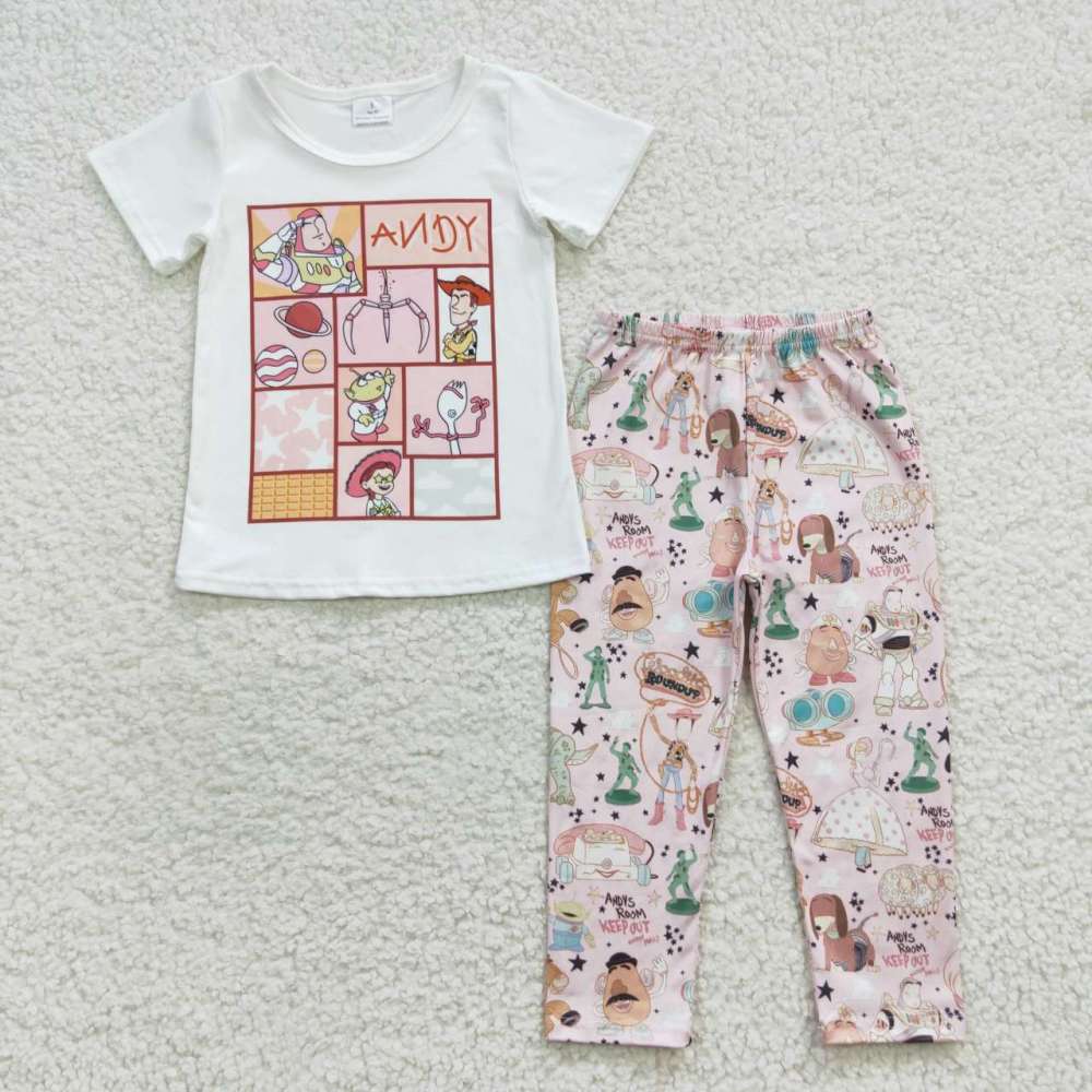 GSPO0749 toy story Toy Story white short-sleeved trousers set