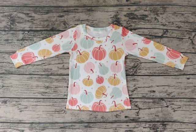 Pre-order summer clothes halloween pumpkin long sleeve top