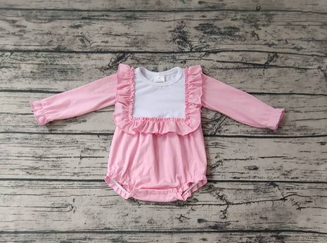 Pre-order girls summer clothes pink long sleeve jumpsuit