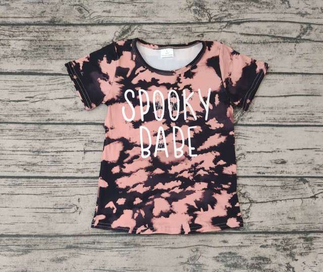 Pre-order girls summer clothes spooky leopard short sleeve top