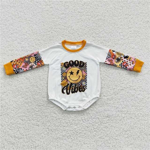 LR0292 boys good vibes lip smile long sleeve jumpsuit