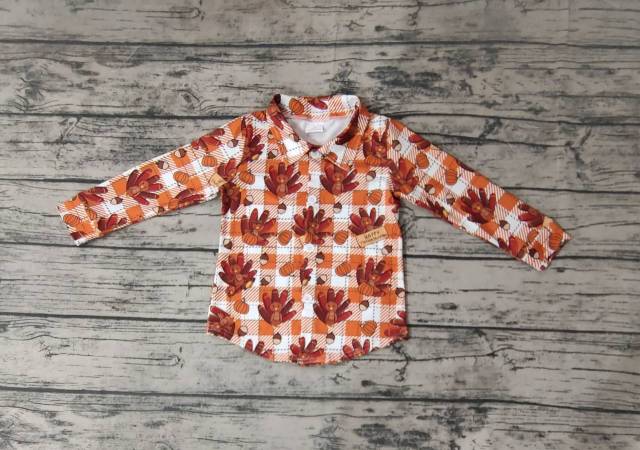 Pre-order summer clothes thanksgiving turkey long sleeve top