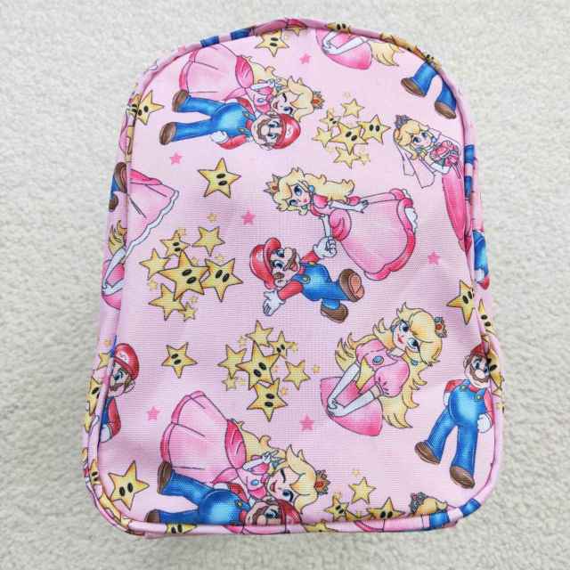 BA0130 Princess Mario Star Pink Gym Bag