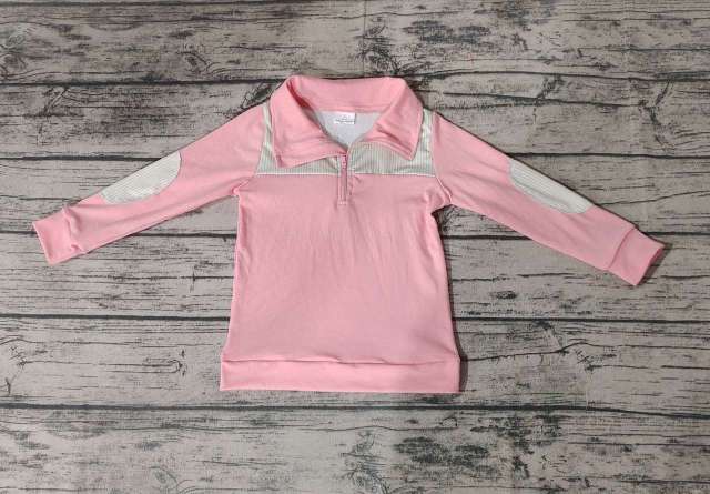 Pre-order girls summer clothes pink long sleeve top