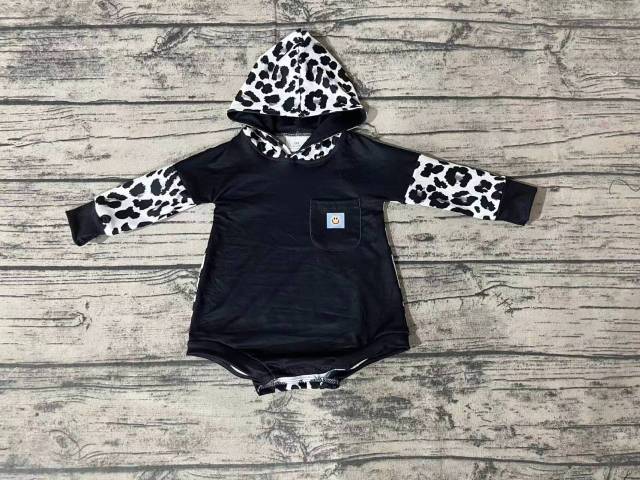 Pre-order boys summer clothes leopard hooded short sleeve jumpsuit