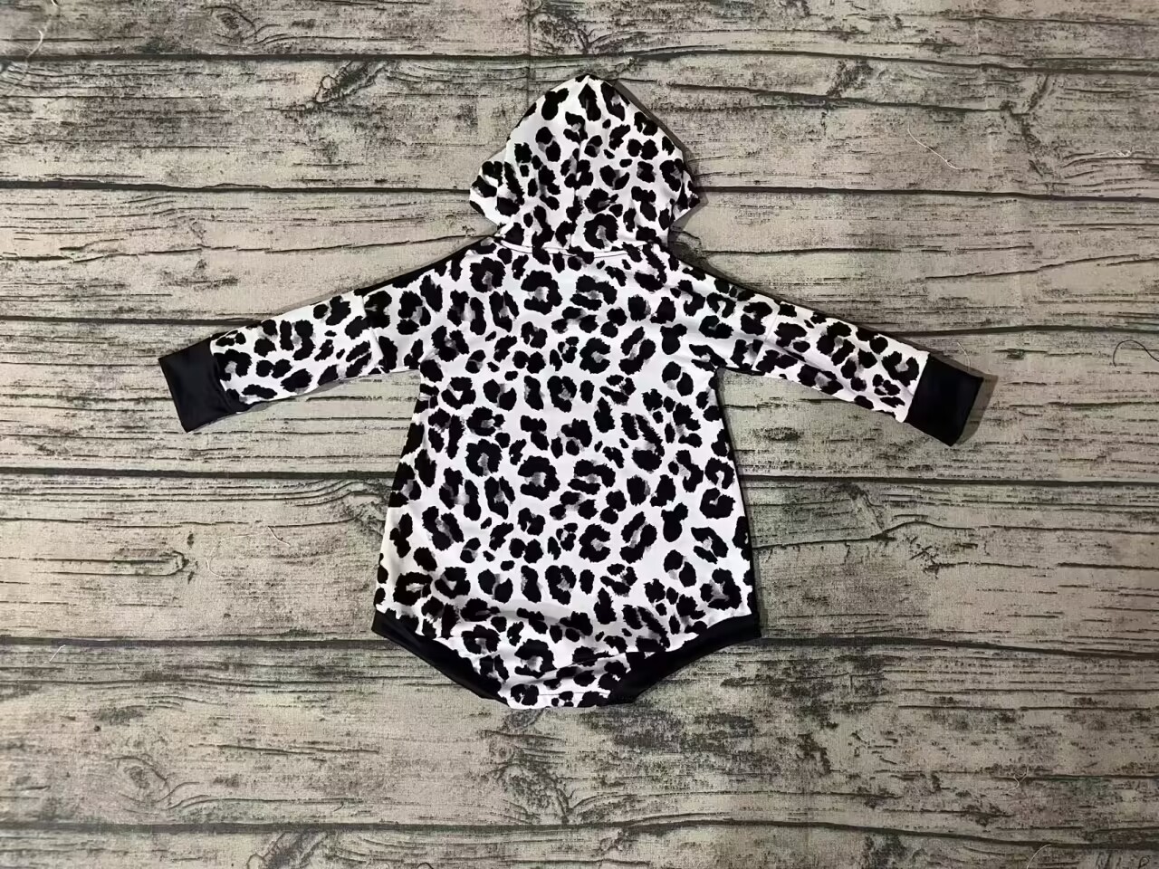 Pre-order boys summer clothes leopard hooded short sleeve jumpsuit