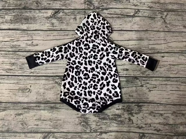 Pre-order boys summer clothes leopard hooded short sleeve jumpsuit