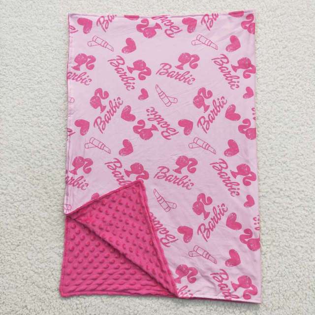 BL0039 Barbie Heart Pink Blanket