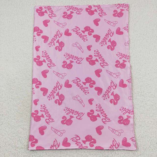 BL0039 Barbie Heart Pink Blanket