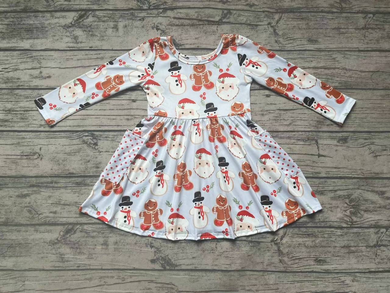 Pre-order girls summer clothes christmas long sleeve dresses