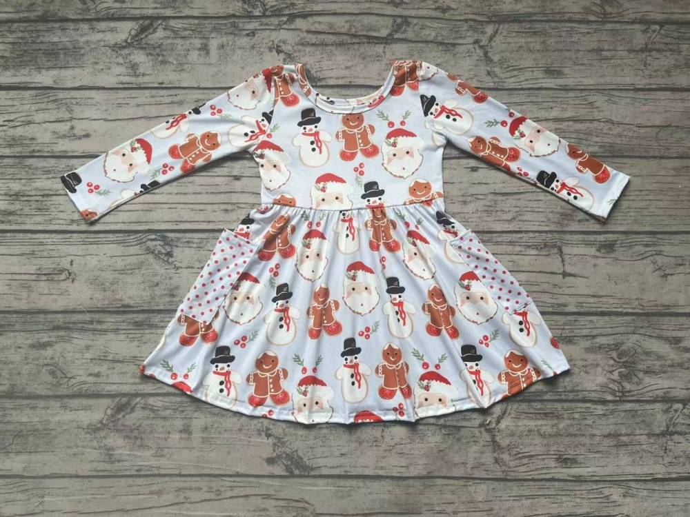 Pre-order girls summer clothes christmas long sleeve dresses