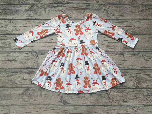 Pre-order girls summer clothes christmas long sleeve dresses