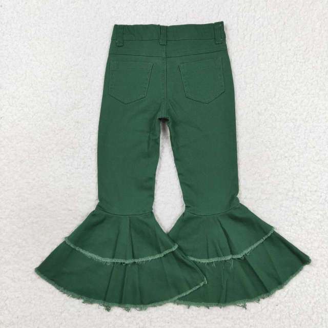 P0171 dark green denim Jeans Pants