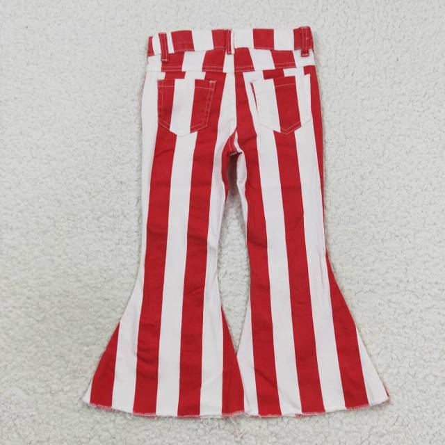 P0246 Red and white striped denim Jeans Pants