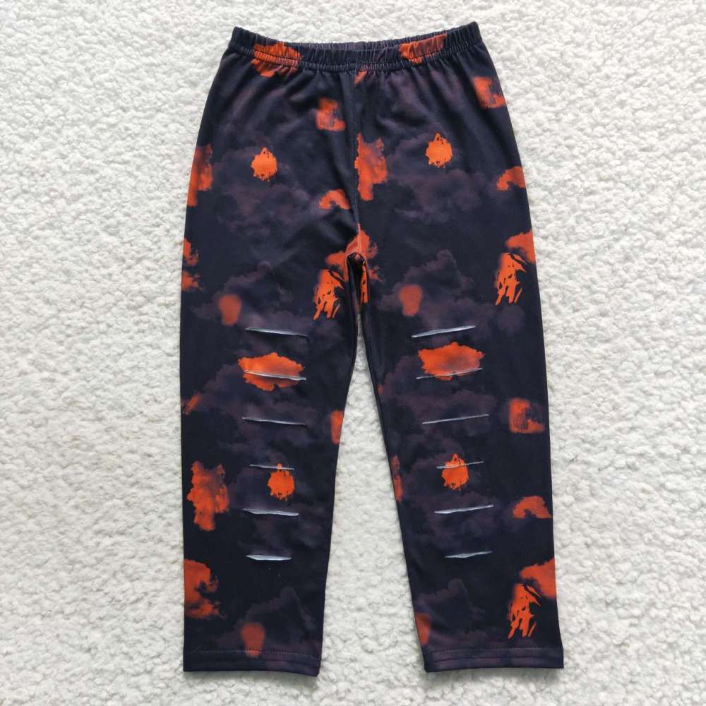P0241 hole black pants