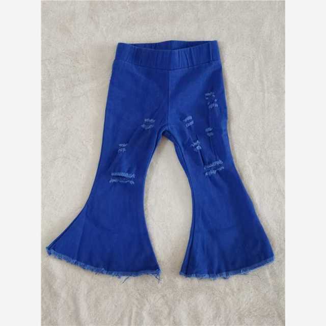 C13-6-1 blue denim flared jeans