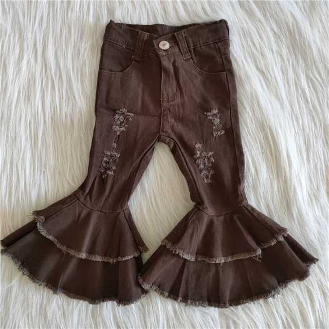 C15-11 Dark Brown Double Lace Jeans