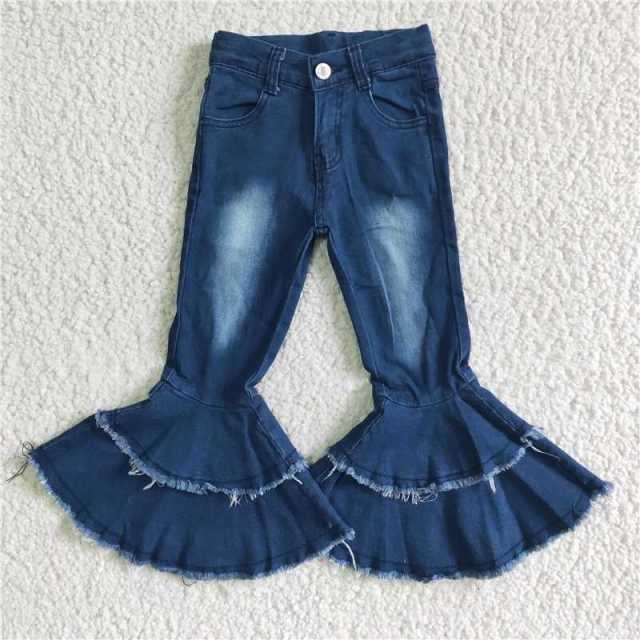 P0003 Blue Double Lace Denim Pants