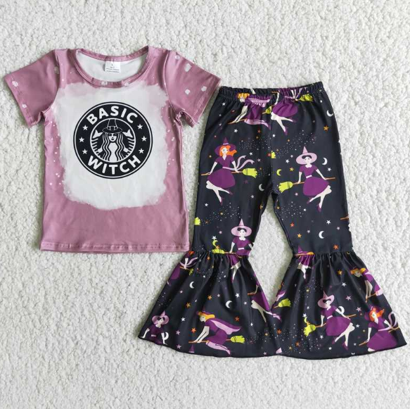 A1-2 Long-haired wizard woman short-sleeved pants suit