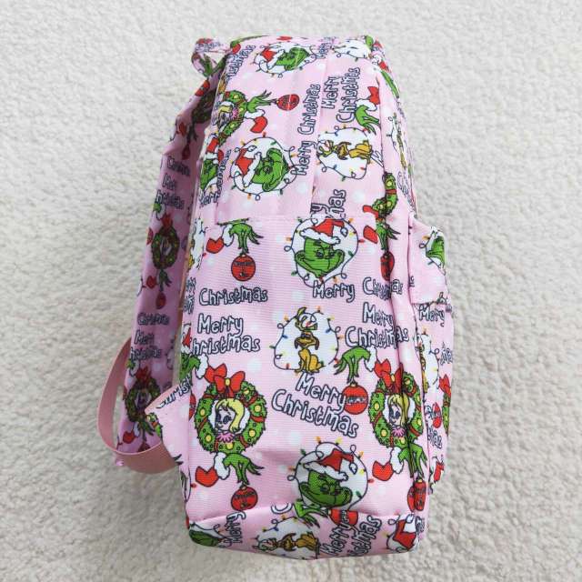 BA0148 merry christmas pink backpack