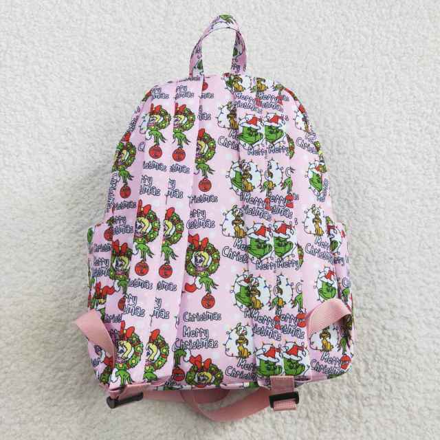 BA0148 merry christmas pink backpack