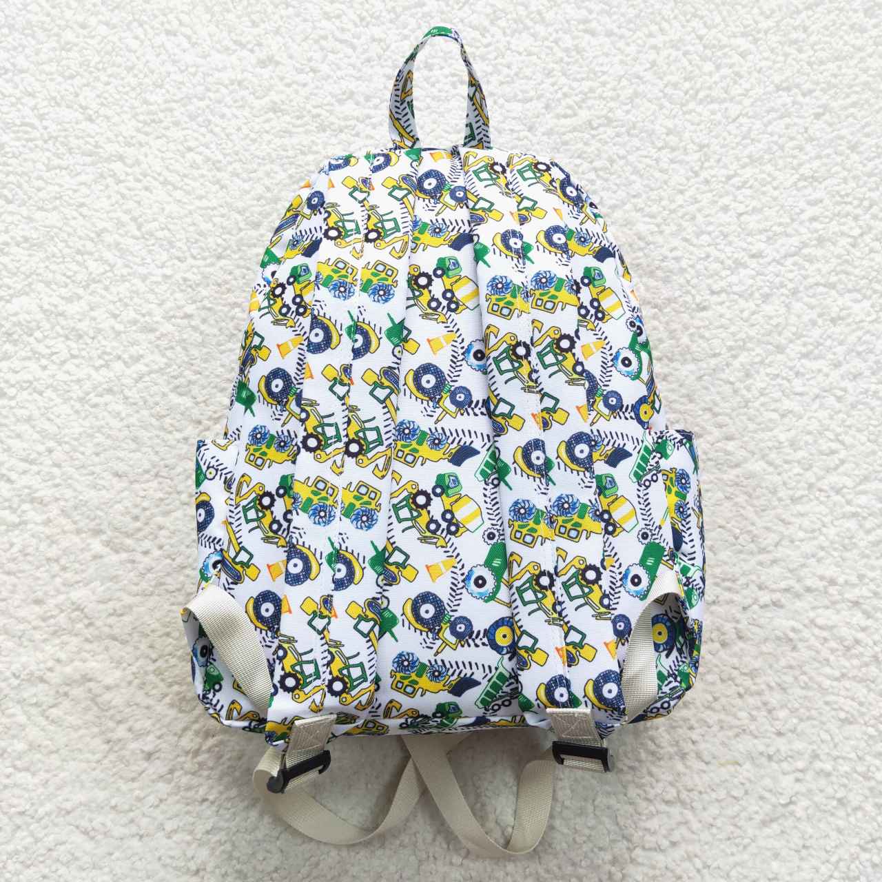 BA0149 Tractor engineering vehicle white backpack
