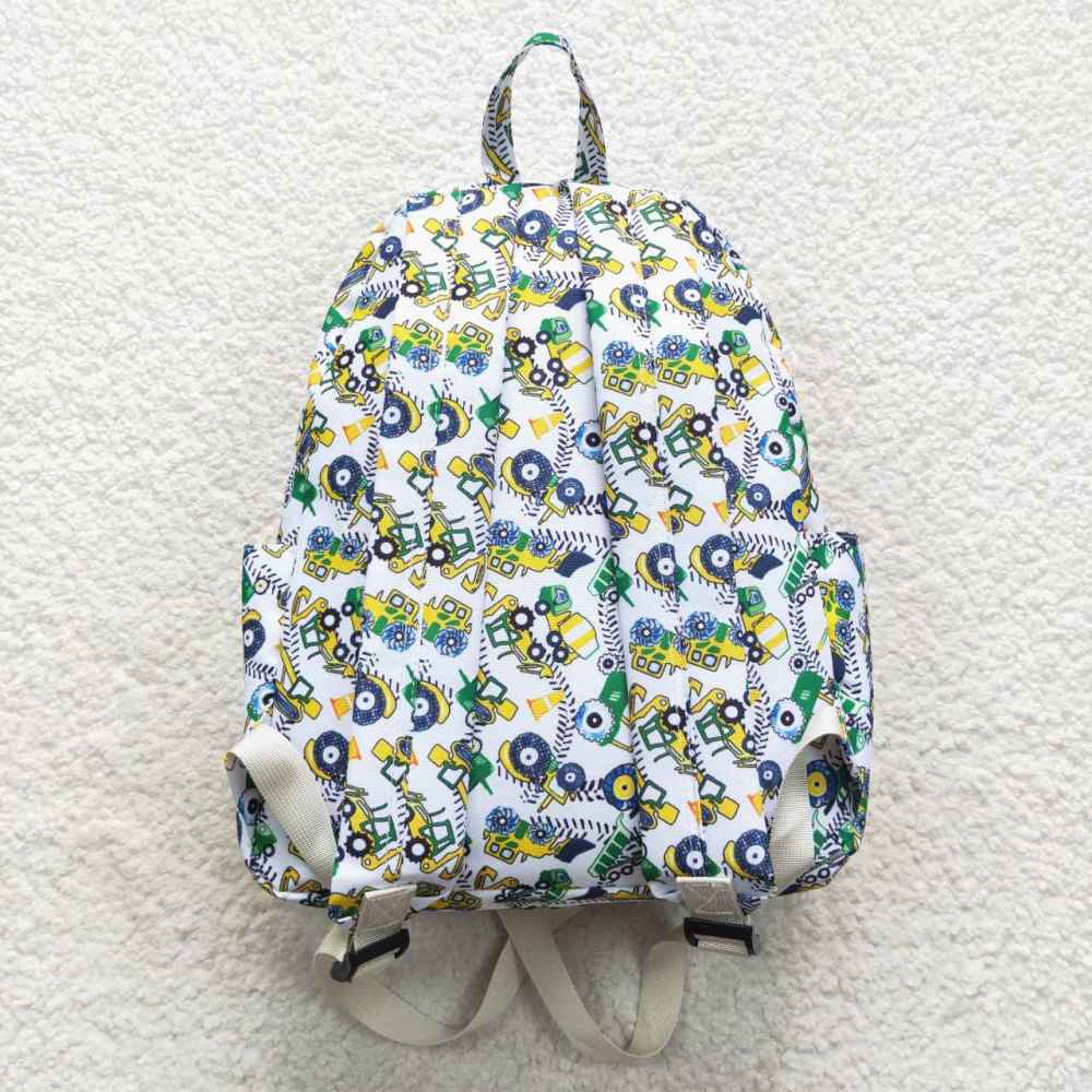 BA0149 Tractor engineering vehicle white backpack
