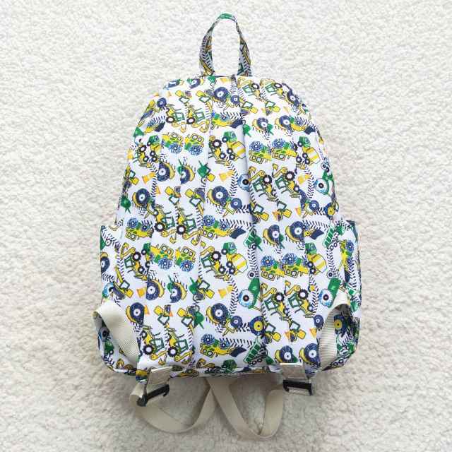 BA0149 Tractor engineering vehicle white backpack