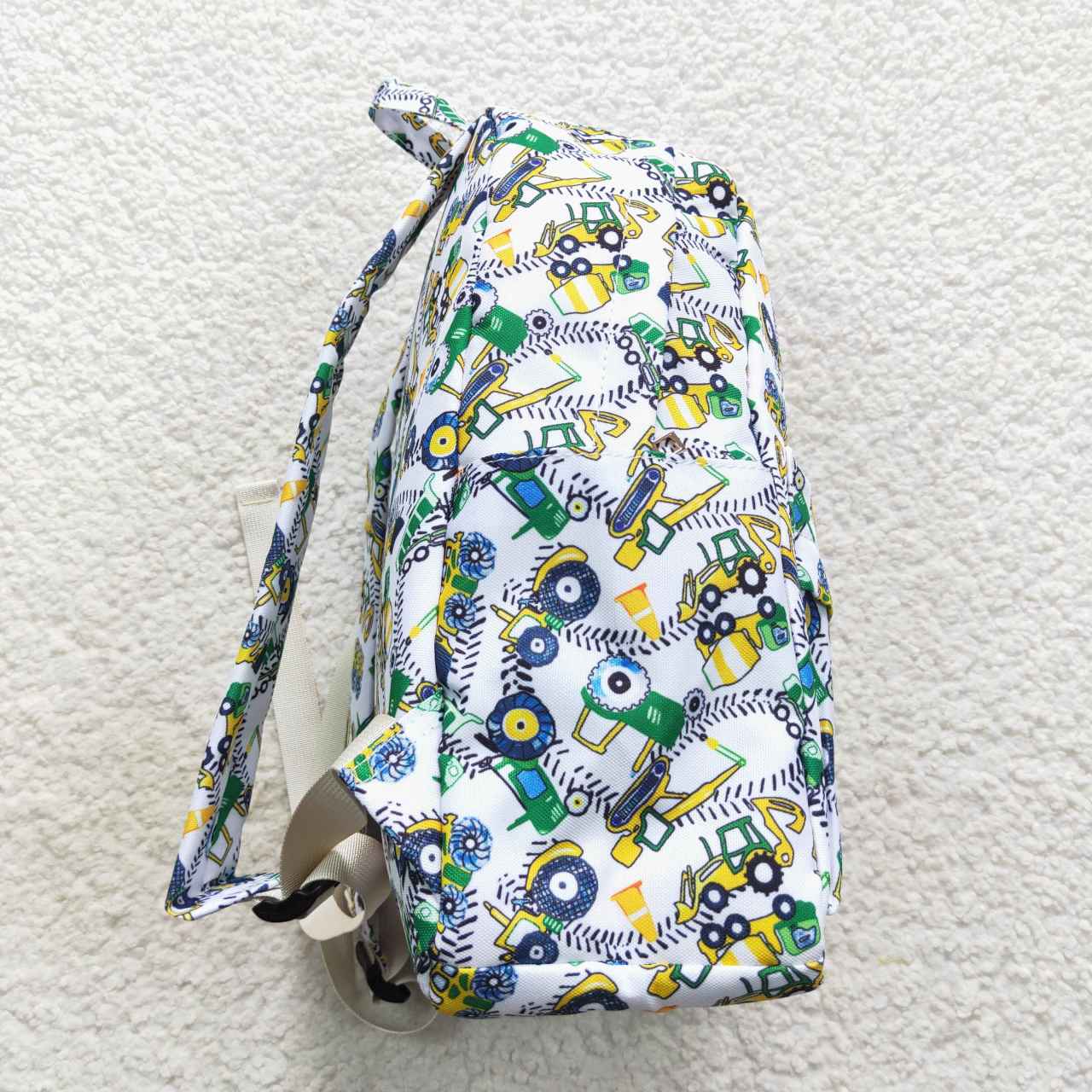 BA0149 Tractor engineering vehicle white backpack