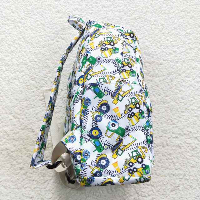 BA0149 Tractor engineering vehicle white backpack