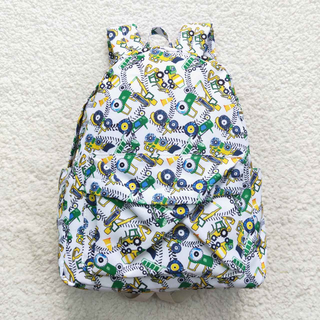 BA0149 Tractor engineering vehicle white backpack