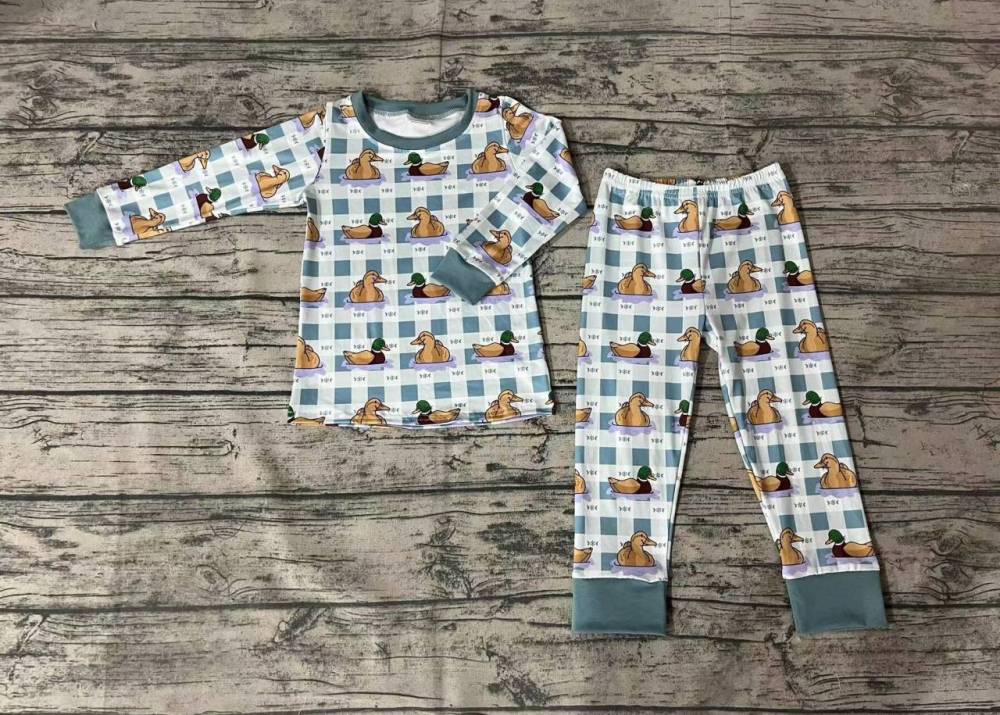 Pre-order boys summer clothes ducks long sleeve pants set