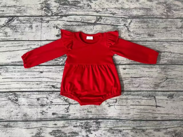 Pre-order girls summer clothes red long sleeve jumpsuit